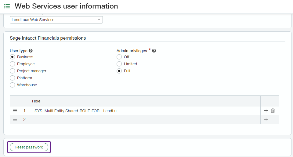 Screenshot of Sage Intacct interface outlining the matching emails in the account email address and primary email address fields.